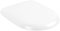 Villeroy & Boch Antao WC-Sitz, Toilettendeckel mit Absenkautomatik, abnehmbarer Toilettensitz aus bruchsicherem Duroplast, Klodeckel Original Ersatzteil, D-Form, Stone White, matt