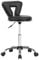 Yaheetech Rollhocker mit Rückenlehne Höhenverstellbar 46,5-61cm Drehhocker mit Rollen 360° Drehbar Bürohocker Arbeitshocker für Bar/Salon/Arztpraxis/Werkstatt