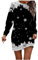 Weihnachtskleid Damen, Gebetskleidung Für Frauen Silvester Kleider Kleid Schwarz Damen Weihnachts Kleid Frauen Blazer Weihnacht Rock A Linie Kleider Für Silvesterparty Party (Schwarz,L)