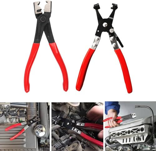 Binblin 2PCS Pinza per Fascette Auto, Metalliche e Click Con Ganasce Sostituibili - Strumenti per Rimozione e Installazione di Stringitubo