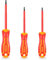 TOTAL - Jeu de 3 Tournevis Isolés - Pour Travaux Électriques - Chrome Vanadium - Certification Standard VDE - Embout Aimanté - Inclut Tournevis SL4, SL5 et PH2