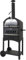 Barbacoa de carbón vegetal HWC-N15, horno para pizza, estufa de chimenea, parrilla de carbón de madera, acero negro lacado a alta temperatura