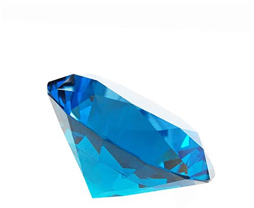 4 couleurs cristal diamant cadeau d'anniversaire cristal K9 verre diamant for petite amie cristal grosses pierres for approvisionnement de fête de mariage, 60mm 6pcs, topaze collecte à domicile ( Colo