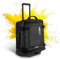 Isar Gear® Handgepäck Koffer klein mit 2 Rollen (50x35x20cm) - Leichter Reisekoffer 20 aus Stoff - Reisetrolley als Handgepäck - Weichschalenkoffer (Softcase Stoffkoffer) in Schwarz mit Rollen