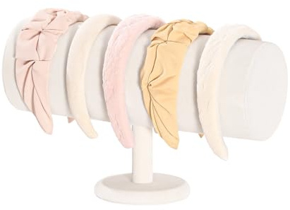 Pengup Stirnbandhalter, Haarband Ohr Organizer Display Stand für Mädchen (Beige, T-bar)