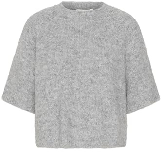 KAFFE Damen Strickpullover KAemilie Damen Strickpullover Kurzarm Rundhals Pullover Pulli Herbst Lose Sweatshirt Warm Langarmshirt Strick Oberteile Ellenbogenlänge