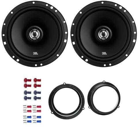 JBL Stage1 621F Lautsprecher mit Einbauset kompatibel mit Audi A4 B8 (8K) ab 2009 Türen hinten 350W 165mm 2 Wege Koax