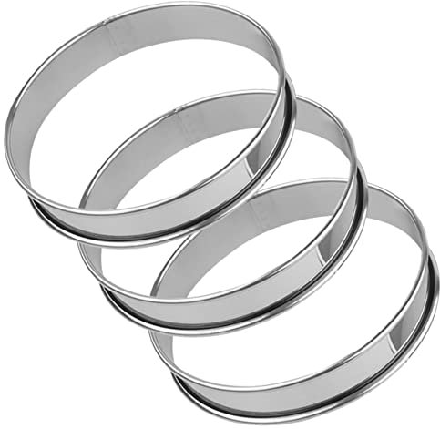 Cabilock 1 Juego Anillo Para Servir Pizza Acero Inoxidable Molde Quiche Cortador De Tarta De Queso Suministros Para Hornear Pizzas Anillo Para Salsa De Pizza Cortador De Pizza 3 Piezas