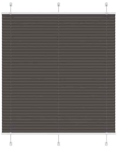 vidaXL Plissee Schwarz 120x100 cm Stoffbreite 119,4 cm Polyester