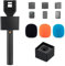 CaTeFo for DJI Mic Handle DJI Mic Mini Rode Wireless Go Microphone Stand Handheld Interview Go Grip with 1/4 Thread 3 Color Foam and Microphone Flag Adapter for Vlog Podcast Reports, StarRig PRO-HC