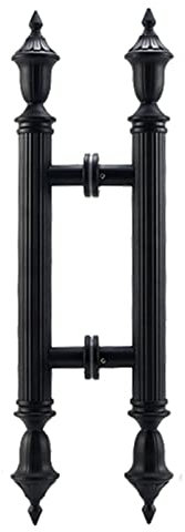 Poignée de porte de douche coulissante noire mate avec accessoires 60 cm