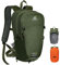 ONETOALL Fahrradrucksack 15L Wasserdicht, Diebstahlsicherer Wanderrucksack mit Helmnetz und Regenschutz, Kleiner Skirucksack mit Abnehmbarem Bauchgürtel zum Radfahren Wandern Tagestour Sport Alltag