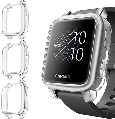 Lot de 4 coques de protection d'écran en TPU pour Garmin Venu Sq 2 - Coque de protection intégrale robuste compatible avec la montre intelligente Garmin Venu Sq/Venu Sq 2