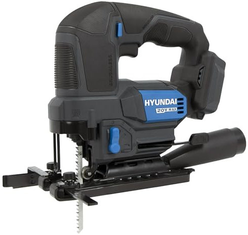 HYUNDAI Akku-Stichsäge JS20X-26 | 20V, bürstenlos | 26 mm Hub, 0-3500 1/min | werkzeugloser Blattwechsel, 45°- neigbar | 4 Pendelstufen, Absaugadapter | Lieferumfang: OHNE Akku/Ladgeräte