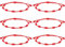 Mskmnkot 6pcs bracciali rossi per donne, bracciale a corda rossa intrecciata con nodo regolabile, braccialetto per protezione, occhio malvagio e braccialetti di buona fortuna per le donne