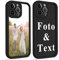 Yoedge Personalised Black Phone Case for iPhone 12 Pro Max 6.7, Image Photo Custom Aesthetic Design Flexible Soft Silicone Rubber Shockproof Bumper Camera Cover Girls Men for iPhone 12 Pro Max Cases
