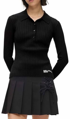 Karl Lagerfeld Jeans Damen Long Sleeve Knitted Polo
