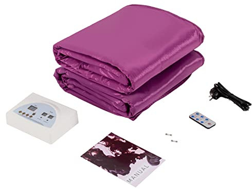 Tragbare Infrarot-Saunadecke Sauna Blanket Sauna Zuhause 650 W mit Timer 35-80 °C Temperaturzonenregelung 180 x 80 cm für Zuhause Spa und Freizeit