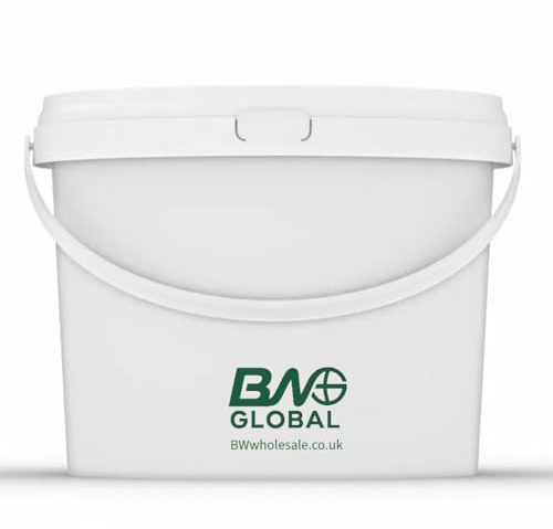 5L White Plastic Bucket with Lid – Food Grade, Leak-Resistant, & Reusable | Ideal for Kitchen, DIY, Paint, Crafts & More (2)