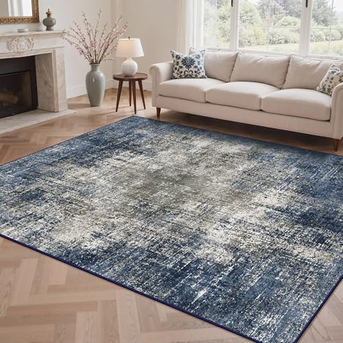 BEIMO Moderner Groß Wohnzimmer Teppich, Waschbar & rutschfest, 200x290 cm | Abstrakt Design, Großer Weicher Kurzflor Carpet, Rutschfest, Für Küche und Bettvorleger Schlafzimmer, Pflegeleicht