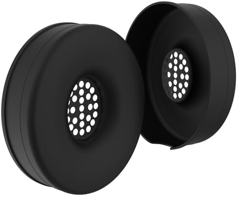 Silicone Solo 4 Earpads Protective Covers, Washable Sweat Ear Pad Covers Silicone Case Compatible with Beats Solo 4 & Solo 3 Wireless On-Ear Headphones, Protective Pad for Solo 4 Headset (Black)