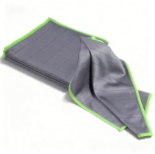 Lusofie 3 Pack Glass Microfiber Cleaning Cloth Glass Polishing Cloth | 12x12 Inch, For Windows, Car Auto Detailing, Kitchen, Streak Free, Lint Free, Microfiber Cleaning Cloths