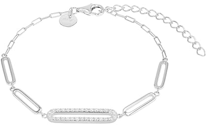 Tom Tailor Armband für Damen, Sterling Silber 925, mit Zirkonia, 16+4 cm, silber, Geschenkidee, Armschmuck, Damenschmuck, 2100558