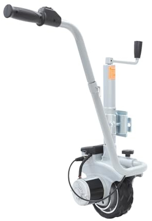 Eieblek Stützrad Anhänger, 12V, 350W Elektrischer Bollerwagen, Elektrische Rangierhilfe Stützrad, Max. Anhängelast 2270 kg, Höhenverstellbar, 6-7m/min, für Wohnwagen Anhänger