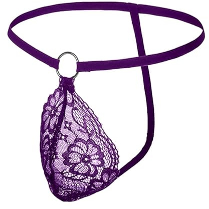 Strings Homme Dentelle String Homme Sexy Érotique String Ficelle Confortable Tanga Sous Vetement Strings Sexy Chic de Pute Grande Taille Elastique Mini Slip Taille Basse Slip de Bain Piscine Respirant