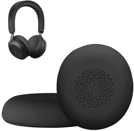 kwmobile 2X Ohr Polster für Jabra Evolve 2 75 Ohrpolster - Ersatz Ohrpolster - Kopfhörer Ersatzteile - Kopfhörer Ersatzpolster für Over Ear Headphones