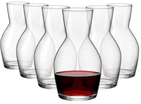 Bormioli Rocco Ypsilon Wine Carafe 500ml – Pack of 6 Italian Glassware, Modern Geometric Design, Ergonomic Pouring, Bar & Restaurant Serving, Elegant Tabletop Centerpiece