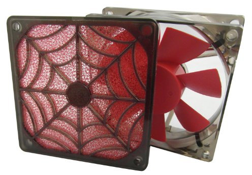 Evercool Spider Filter Red Blade 80mm Fan & Filter