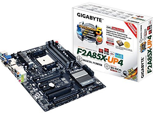 Gigabyte GA-F2A85X-UP4 Mainboard Sockel FM2 (Micro-ATX, AMD A85X, 4X DDR3-Speicher, 7X SATA III, HDMI, DVI-D, 4X USB 3.0)
