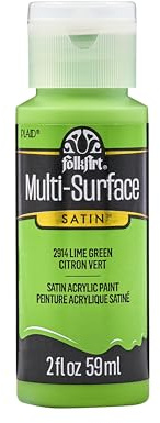 FolkArt Multi-Surface Paint in Assorted Colors (2 oz), 2914, Lime Green