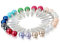 JewelryWe Schmuck 12 Paare Damen-Ohrringe, 6mm Edelstahl Imitation Perlen Gestüt Ohrstecker in 12 verschiedenen Farben