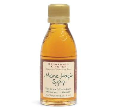 Stonewall Kitchen Maple Syrup, 50 ml – Reiner Ahornsirup aus Maine, zuckerfreier Sirup in praktischer Probierflasche