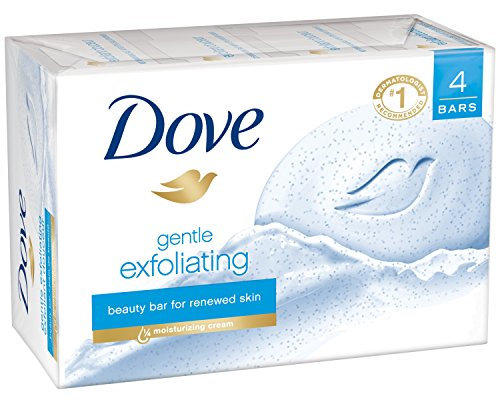 Dove Beauty Bar, Gentle Exfoliating 4 oz, 4 Bar by Dove