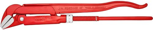KNIPEX Rohrzange 45° rot pulverbeschichtet 430 mm, 83 20 015