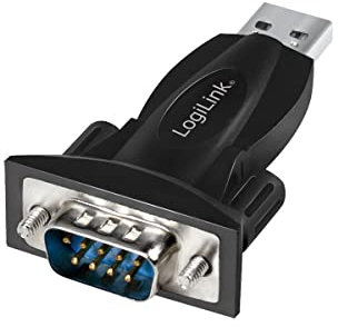 LogiLink AU0034 - USB 2.0-Adapter, USB-A (Stecker) zu DB9 (RS232 - Stecker), Activer Adapter mit Chipsatz: FT232+SP213