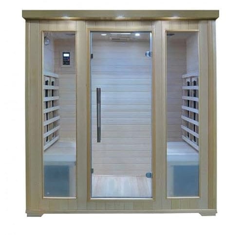 Bagno Italia Sauna infrarouge 175 x 135 pour 4 personnes en bois Hemlock avec chromothérapie