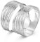 MATERIA 925 Sterling Silber Wickel Ring - Silber Band Ring breit mattiert inkl. Schmuckbox #SR-73, Ringgrößen:62 (19.7 mm Ø)