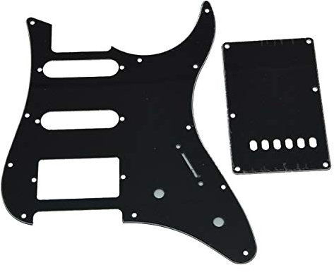 KAISH Gitarren-Pickguard und Tremolo-Tremolo-Tremolo-Rückplatte, passend für Yamaha Pacicica Gitarre, schwarz, 3-lagig