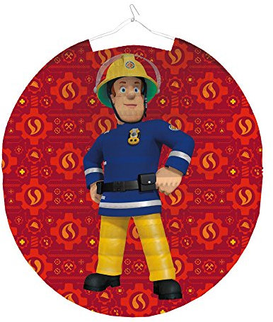 Amscan Lampion Feuerwehrmann Sam 23cm Party-Deko Laterne Tisch-Deko Kinder-Geburtstag