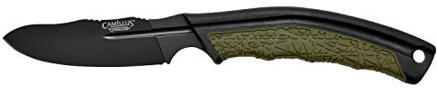 Camillus 19286 BT-8.5 Jagdmesser, inklusive ballistischer Nylonscheide, 8,9 cm Carbonitride Titanium AUS-8 Stahlklinge, GFN/TPE Griff, schwarz/grün, 21,6 cm