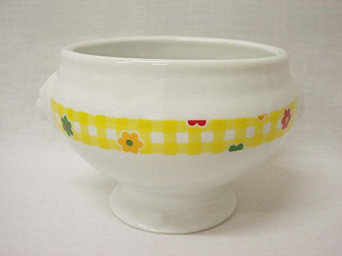 Cuenco Bowl Bol SOPERA CONSOME 400ML Porcelana Flor Vichy Amarillo