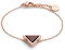 Kerbholz Holzschmuck – Geometrics Collection Triangle Bracelet, filigranes Frauen Armband in roségold mit Dreieck Anhänger, Schmuck aus Naturholz, größenverstellbar (Armbandlänge 15 + 2,5 cm)