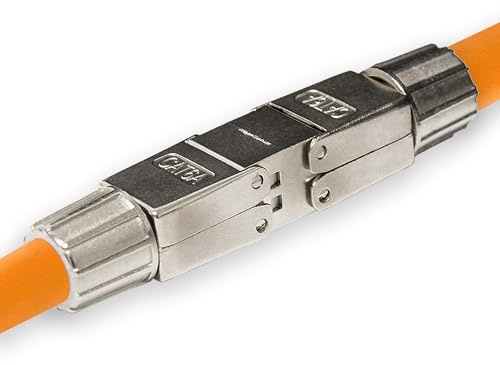 Premium X CAT 6a RJ45 Netzwerkkabel Verlängerung LAN Kabel CAT5, CAT6 und CAT7 Verbindungsstecker Ethernet Installationskabel Verbinder Kupplung Netzwerkstecker Adapter Werkzeuglos