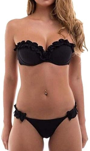 JFAN Costumi da Bagno Donna Due Pezzi Donna Mare Push Up Costume da Bagno Reggiseno Imbottito per Donna