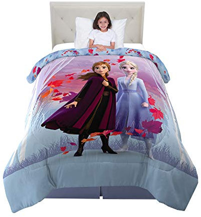 Franco Kinder-Bettwäsche, superweiche Mikrofaser, wendbar, Doppelbett/volle Größe, 182,9 x 218,4 cm, Disney Frozen 2