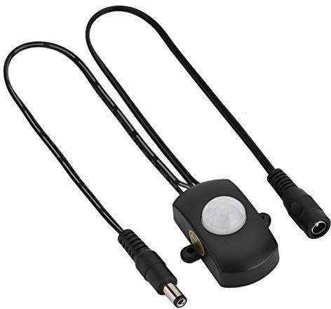 LED IR Bewegungsmelder 12V DC Bewegungssensor Bewegung PIR Sensor für LED Streifen/Leuchtmittel 12V 4A - PB-Versand® (mit Hohlsteckern)